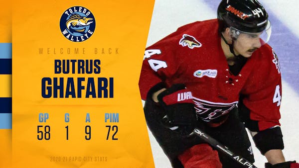 Defenseman Butrus Ghafari returns to the Walleye