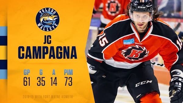 Former Komet JC Campagna joins the Walleye