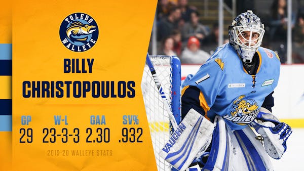 Walleye ink standout goaltender Billy Christopoulos