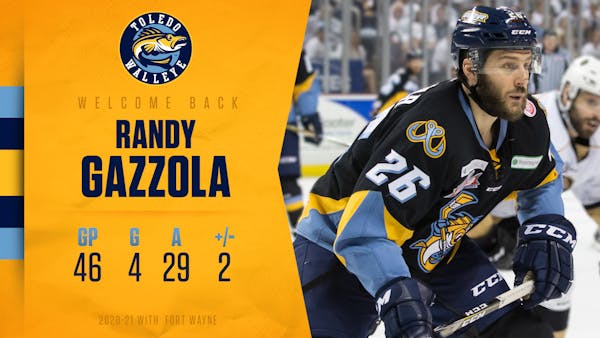 Walleye bring back defenseman Randy Gazzola