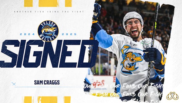 Walleye re-sign forward Sam Craggs for fourth straight season