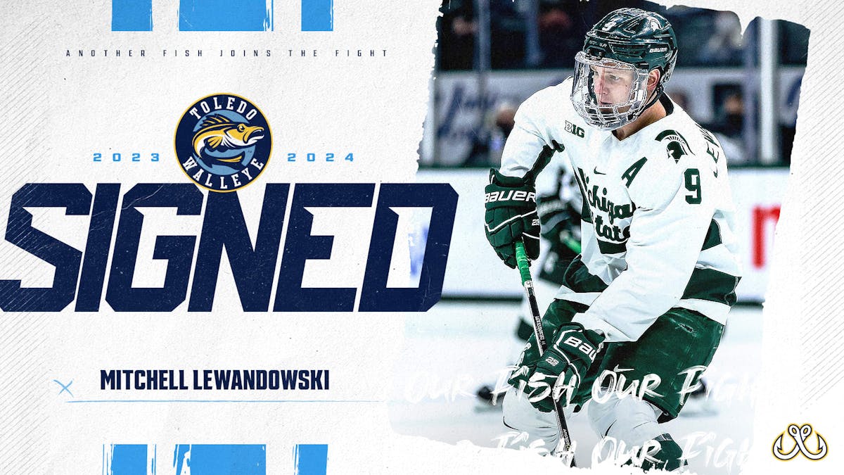 Walleye ink forward Mitchell Lewandowski