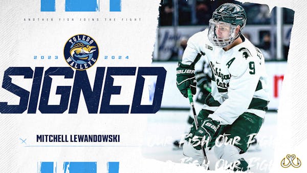 Walleye ink forward Mitchell Lewandowski